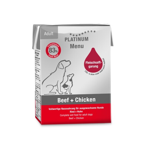 Platinum Sığır Etli ve Tavuklu Köpek Yaş Maması 185 Gr - 1