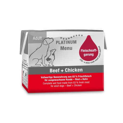 Platinum Sığır Etli ve Tavuklu Köpek Yaş Maması 90 Gr - 1
