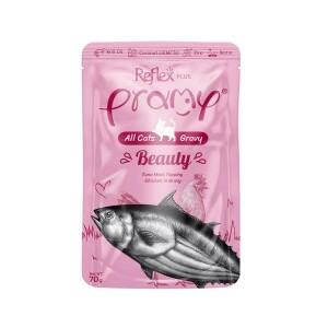 Pramy Beauty Kedilerde Tüy Gelişimi İçin Ton Balıklı Tavuklu Kedi Konserve Maması 70 gr - Pramy