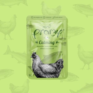 Pramy Calming Jelly Tavuk Etli Somonlu Yetişikin Kedi Konserve Maması 70 gr - Pramy