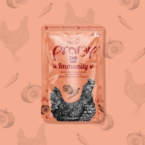 Pramy İmmunıty Kedilerde Bağışıklık Sisitemi Gelişimi İçin Tavuk Havuç Ve Balkabaklı Kedi Konserve Maması 70 gr - Pramy