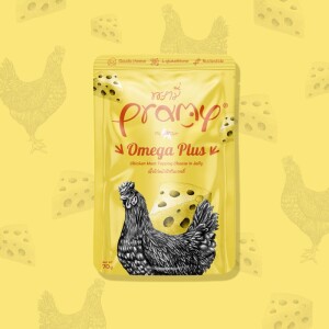 Pramy Omega Plus Jelly Tavuklu Ve Peynirli Yetişikin Kedi Konserve Maması 70 gr - 1