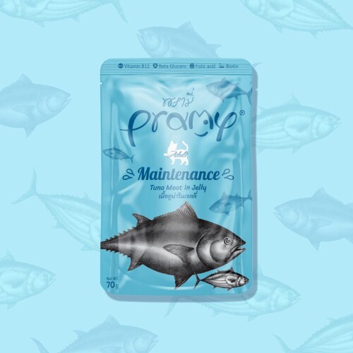 Pramy Strerilizied Probiyotik İçerikli Kısırlaştırılmış Ton Balıklı Yetişikin Kedi Konserve Maması 70 gr - 1