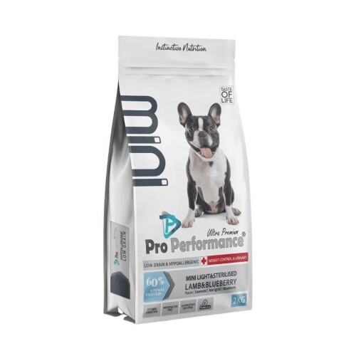Pro Performance Light Mini Irk Kuzulu ve Yaban Mersinli Diyet Kısırlaştırılmış Yetişkin Köpek Maması 2 Kg - 1