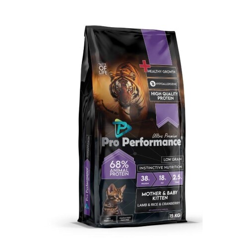 Pro Performance Ultra Premium Mother&Baby Kuzu Etli ve Pirinçli Anne Yavru Kedi Maması 15 kg - 1