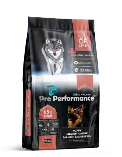 Pro Performance Ultra Premium Orta ve Büyük Irklar İçin Somonlu ve Yaban Mersinli Yavru Köpek Maması 12 Kg - 1