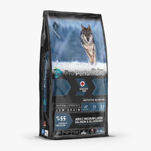 Pro Performance Ultra Premium Orta ve Büyük Irklar İçin Somonlu ve Yaban Mersinli Yetişkin Köpek Maması 12 Kg - 1