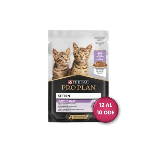 Pro Plan Pouch Sos İçinde Hindili Yavru Kedi Konservesi 85 gr (12 AL 10 ÖDE) - 1