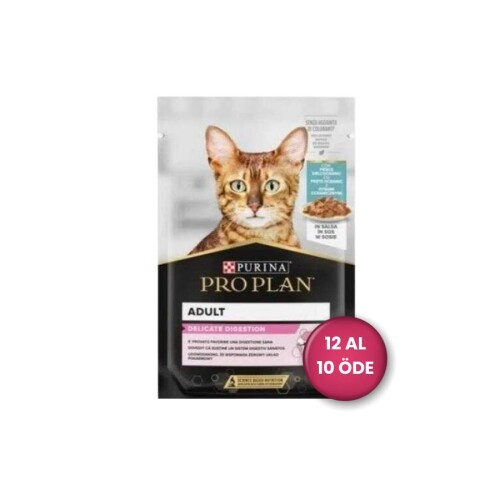 Pro Plan Pouch Sos İçinde Okyanus Balıklı Yetişkin Kedi Konservesi 85 gr (12 AL 10 ÖDE) - 1
