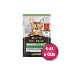 Pro Plan Pouch Sos İçinde Sığır Etli Kısırlaştırılmış Kedi Konservesi 85 gr (6 AL 5 ÖDE) - Pro Plan