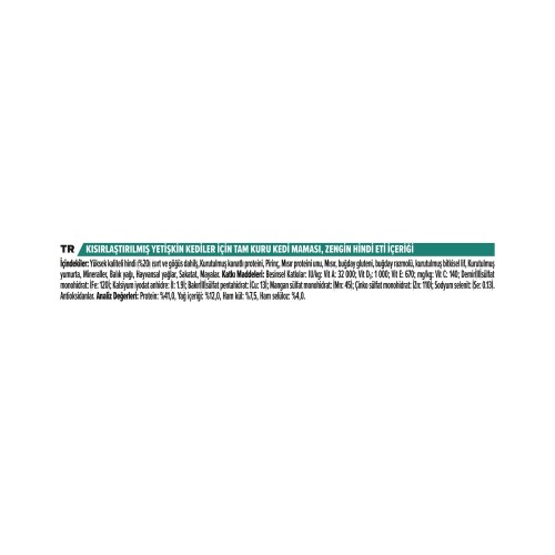 Pro Plan Sterilised Kısırlaştırılmış Kediler İçin Hindi Etli Kedi Maması 10 kg - 3
