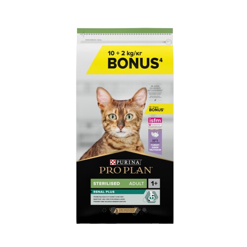 Pro Plan Sterilised Kısırlaştırılmış Kediler İçin Hindili Kedi Maması 10 kg + 2 kg Hediyeli - 1