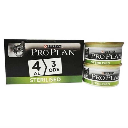 Pro plan Sterilised Somonlu Yetişkin Kedi Konservesi 85 gr (4 AL 3 ÖDE) - 1