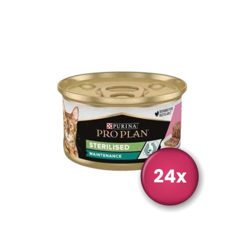 Pro Plan Sterilised Ton Balıklı ve Somonlu Yetişkin Kedi Konservesi 85 gr X 24 Adet - 1