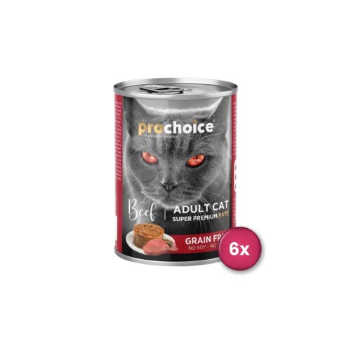 Prochoice Biftekli Yetişkin Kedi Konservesi 400 gr X 6 Adet - 1