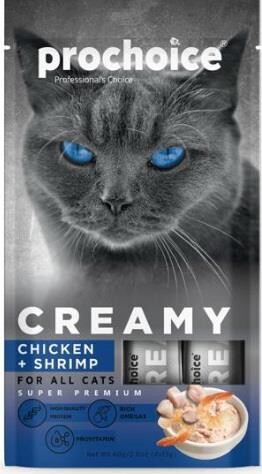 Prochoice Creamy Tavuklu ve Karidesli Sıvı Krema Kedi Ödülü 4 X 15 gr - 1