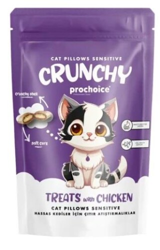 Prochoice Crunchy Sensitive Hassas Kediler İçin Tavuklu Kedi Ödül Maması 60 gr - 1
