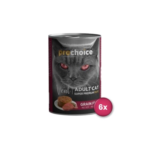 Prochoice Dana Etli Tahılsız Ezme Yetişkin Kedi Konservesi 400 gr X 6 Adet - 1