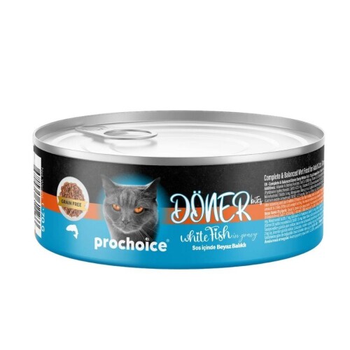 Prochoice Döner Bites Sos İçinde Beyaz Balıklı Yetişkin Kedi Konservesi 70 Gr - 1