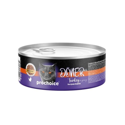 Prochoice Döner Bites Sos İçinde Hindi Etli Yetişkin Kedi Konservesi 70 Gr - 1