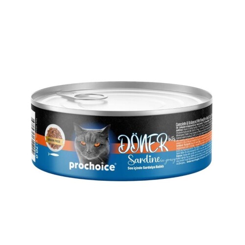 Prochoice Döner Bites Sos İçinde Sardalya Balıklı Yetişkin Kedi Konservesi 70 Gr - 1