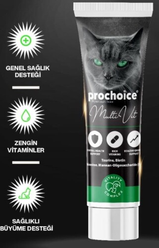 ProChoice Kediler İçin Taurinli Multi Vitamin Kedi Macunu 100 ml - 1