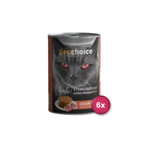 ProChoice Kısırlaştırılmış Kediler İçin Kuzulu Konserve Kedi Maması 400 gr X 6 Adet - 1