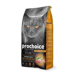 Prochoice Pro 32 Tavuklu Kısırlaştırılmış Yetişkin Kedi Maması 15 kg - Prochoice