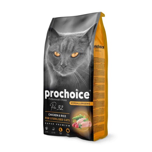 ProChoice Pro 32 Sterilised Tavuklu Kısırlaştırılmış Yetişkin Kedi Maması 15 kg - 1