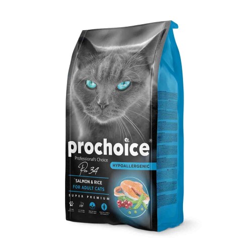 Prochoice Pro 34 Somonlu ve Pirinçli Yetişkin Kedi Maması 2 kg - 1