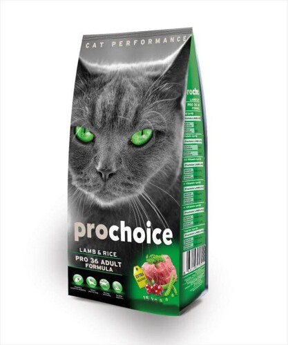 Prochoice Pro 36 Kuzulu ve Pirinçli Yetişkin Kedi Maması 15 kg - 1