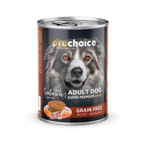 Prochoice Kuzulu Somonlu ve Havuçlu Yetişkin Köpek Konservesi 400 gr - 1