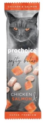 ProChoice Softy Bites Tavuklu ve Somonlu Yumuşak Kedi Ödül Maması 10 gr - 1