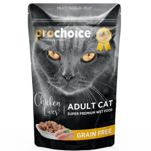 Prochoice Tahılsız Tavuk ve Ciğerli Yetişkin Kedi Konservesi 85 Gr - Prochoice