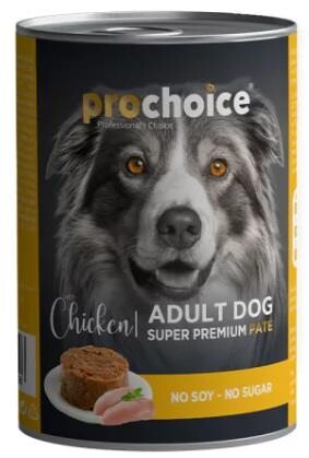 ProChoice Tavuk Etli Şekersiz Ezme Yetişkin Köpek Konservesi 400 gr X 6 Adet - 1