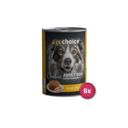 Prochoice Tavuk Etli Şekersiz Ezme Yetişkin Köpek Konservesi 400 gr X 6 Adet - 1