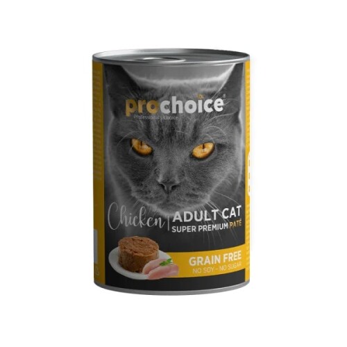 ProChoice Tavuklu Pate Konserve Yetişkin Kedi Maması 400 gr X 6 Adet - 1