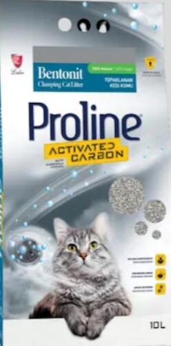 Proline Aktif Karbonlu İnce Taneli Topaklanan Bentonit Kedi Kumu 10 lt - 1
