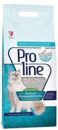 Proline Marsilya Sabun Kokulu İnce Taneli Topaklanan Bentonit Kedi Kumu 20 lt - 1