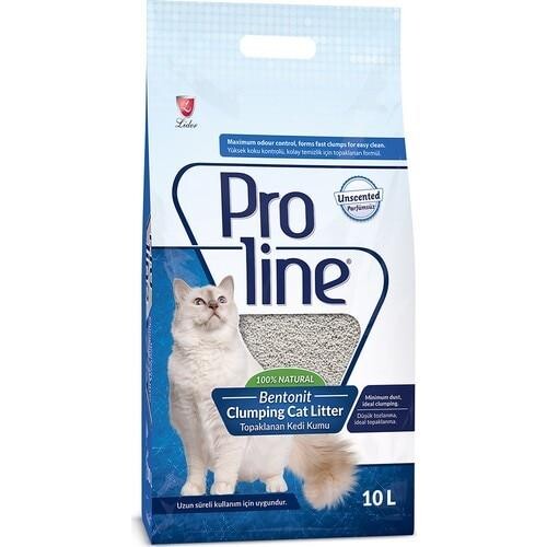 Proline Parfümsüz İnce Taneli Topaklaşan Bentonit Kedi Kumu 10 lt - 1