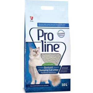 Proline Kokusuz İnce Taneli Topaklanan Bentonit Kedi Kumu 10 lt - Proline