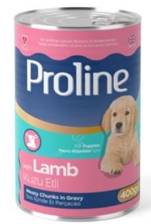 Proline Sos İçinde Parça Etli Kuzu Etli Konserve Yavru Köpek Maması 400 gr - 1