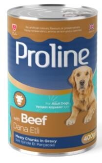 Proline Sos İçinde Parça Etli Yetişkin Dana Etli Konserve Köpek Maması 400 gr - 1