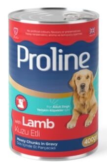 Proline Sos İçinde Parça Etli Yetişkin Kuzu Etli Konserve Köpek Maması 400 gr - 1