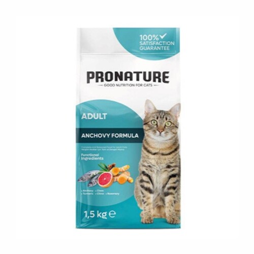 Pronature Hamsili ve Pirinçli Yetişkin Kedi Maması 1,5 kg - 1