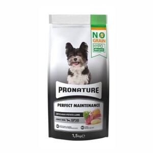 Pronature Hypo-allergenic Küçük Irk Kuzulu Ve Enginarlı Tahılsız Yetişkin Köpek Maması 1,5 kg - Pronature
