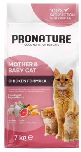 Pronature Mother&Baby Tavuk Etli Anne ve Yavru için Kuru Kedi Maması 7 kg - 1