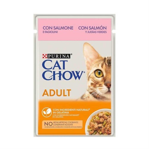 Purina Cat Chow Somonlu Yetişkin Kedi Konserve Maması 85 gr - 1