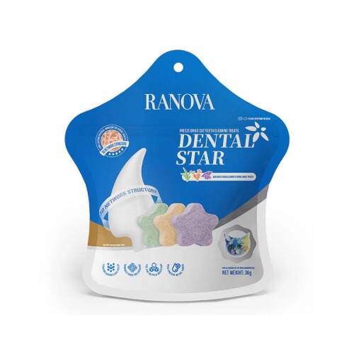 Ranova Dondurularak Kurutulmuş Karışık Dental Kedi Ödülü 36 gr - 1