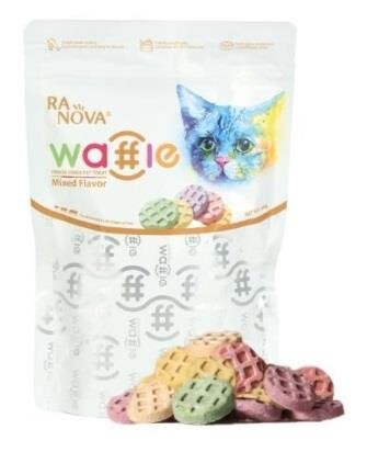 Ranova Karışık Lezzetli Dondurularak Kurutulmuş Etli Waffle Kedi Ödülü 60 gr - 1
